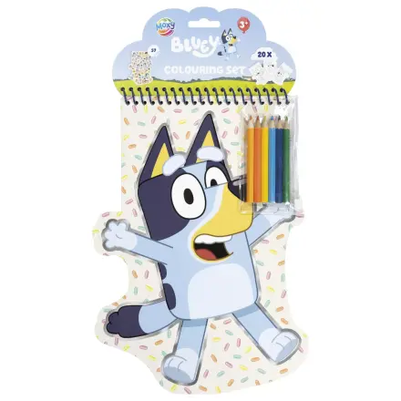 Bluey Happy Shape Set de colorat cu stickere si creioane colorate poza produsului