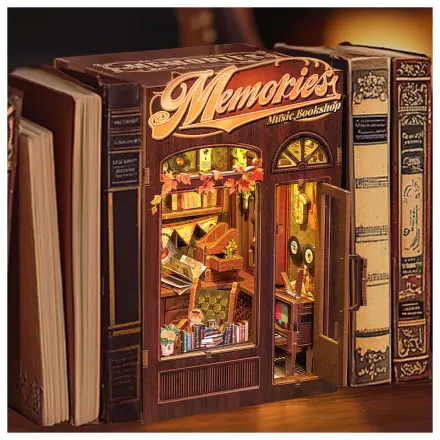 BOOK NOOK KIT DIY Memories Music Bookshop set de construcție 136 de piese + lumină LED poza produsului