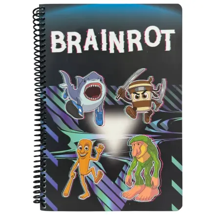 Brainrot Dark B/5 Lined Spiral Notebook, 70 Foi poza produsului