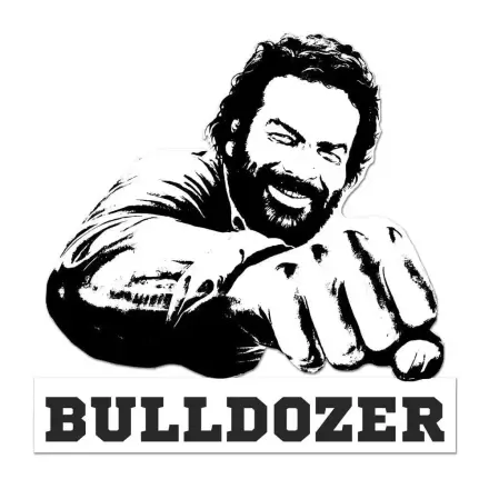 Bud Spencer 3D Tablă metalică Bulldozer black/white 45 x 45 cm poza produsului