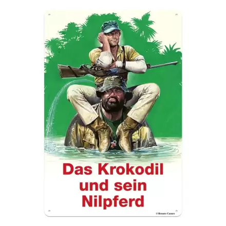 Bud Spencer & Terence Hill Tablă Metalică Das Krokodil und sein Nilpferd 20 x 30 cm poza produsului