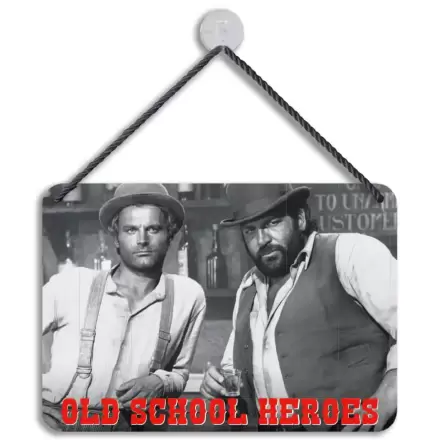 Bud Spencer & Terence Hill Tin Sign Old School Heroes 16,5 x 11,5 cm Tablă Metalică termékfotója