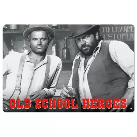 Bud Spencer & Terence Hill Tin Sign tablă metalică Old School Heroes 20 x 30 cm termékfotója