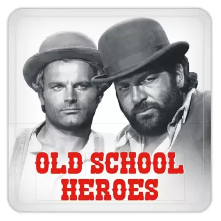 Bud Spencer & Terence Hill Tin coasters Old School Heroes 10 x 10 cm Suporturi de pahare din tablă poza produsului