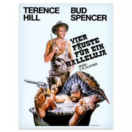 Bud Spencer & Terence Hill Tablă Metalică Vier Fauste für ein Halleluja 30 x 40 cm poza produsului