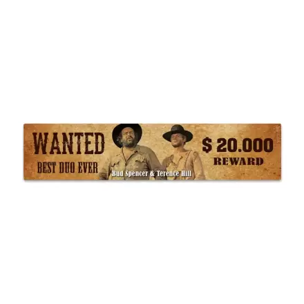 Bud Spencer & Terence Hill Placă Metalică cu Magnet Wanted 16 x 3,5 cm poza produsului