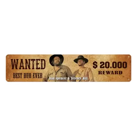 Bud Spencer & Terence Hill Tablă Metalică Wanted 46 x 10 cm termékfotója