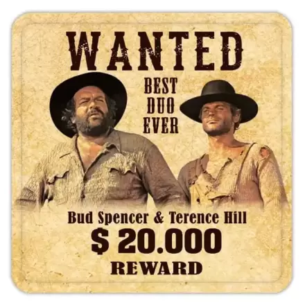 Bud Spencer & Terence Hill coasters Wanted 10 x 10 cm poza produsului