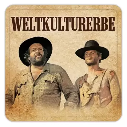 Bud Spencer & Terence Hill Suporturi de pahare din tablă Weltkulturerbe 10 x 10 cm poza produsului