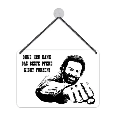 Bud Spencer Placă Metalică Beste Pferd 16,5 x 11,5 cm poza produsului