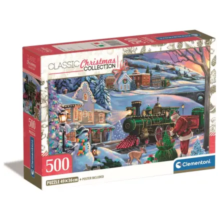 Christmas Train 500-Piece Compact Jigsaw Puzzle - 500 piese Compact Jigsaw Puzzle poza produsului