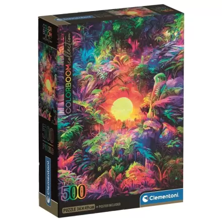 Color Boom Psychedelic Jungle Sunrise puzzle 500 piese poza produsului