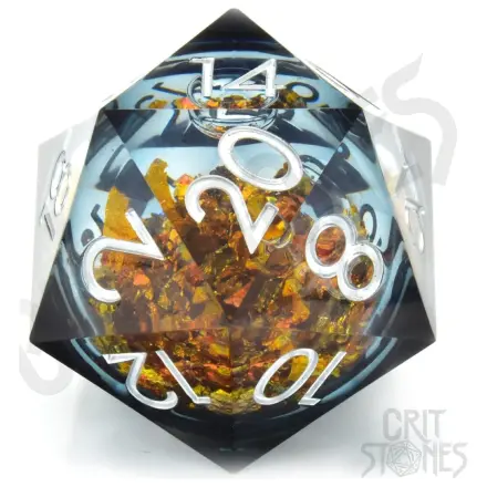 CritStones zaruri Liquid Core Dice D20 King Midas 5 cm poza produsului