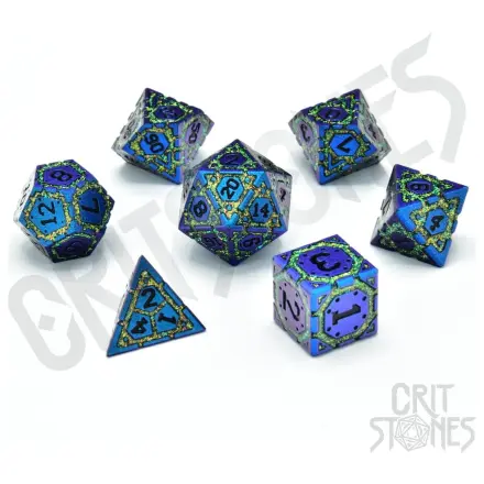 CritStones Metal Dice Set Twilight Grove poza produsului