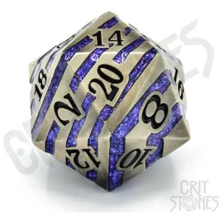 CritStones zaruri metalice D20 Engraved Elder 3 cm poza produsului