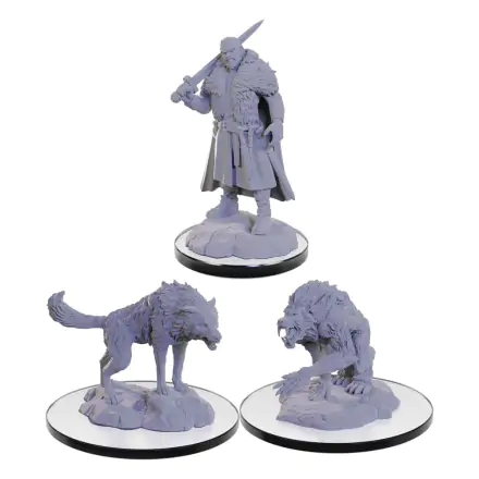 D&D Nolzur's Marvelous Miniatures miniatură nevopsită Loup Garou poza produsului