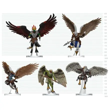 D&D Icons of the Realms Mini Figurine Aarakocra Flock 20 cm poza produsului