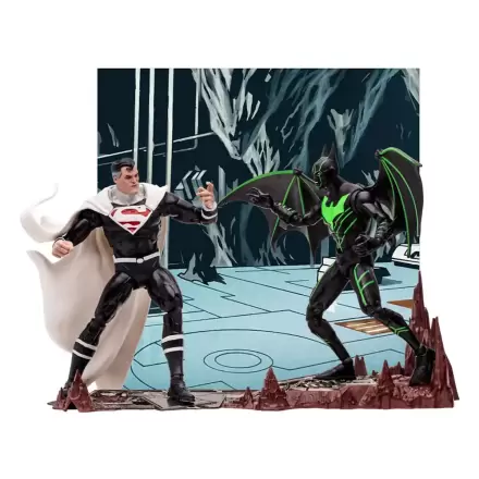 Pachet de 2 figurine de acțiune DC Collector Batman Beyond Vs Justice Lord Superman 18 cm poza produsului