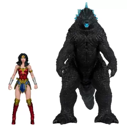 DC Justice League Monsterverse DC Multiverse Figurine de actiune pachet 2 Wonder Woman Vs. Atomic Blast Godzilla 18 cm poza produsului