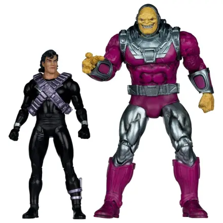 DC Multiverse Megafig Figurina de actiune pachet de 2 bucati Mongul vs Superman (Return of Superman) poza produsului