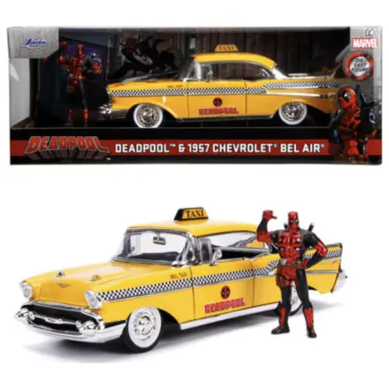Deadpool 1957 Chevy Bel Air 1 + figurina Deadpool 1:24 poza produsului