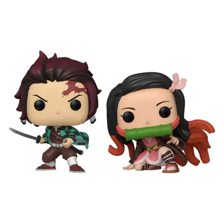 Demon Slayer: Kimetsu no Yaiba POP! Animation Figurine de vinil 2-Pack Tanjiro & Nezuko 9 cm termékfotója