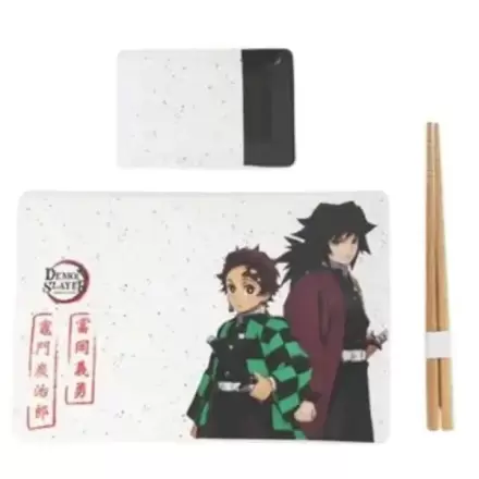 Set de sushi ceramic Demon Slayer cu bețișoare Tanjiro & Giyu termékfotója