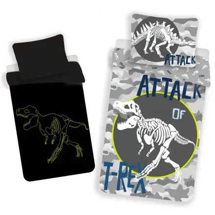 Dinosaur Glow in the Dark Husa de pilota 140x200cm, 70x90 cm poza produsului