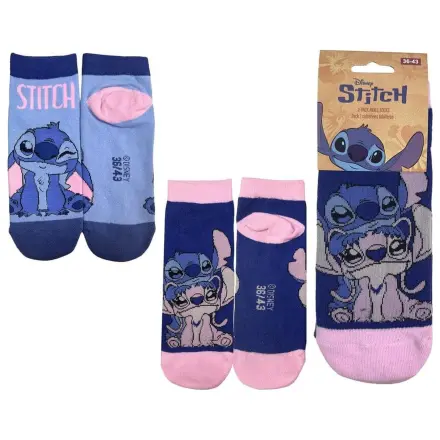 Disney Șosete set de 2 bucăți Stitch scurte 36-43 poza produsului