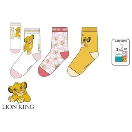 Disney The Lion King Safari White șosete pentru copii 31/34 poza produsului