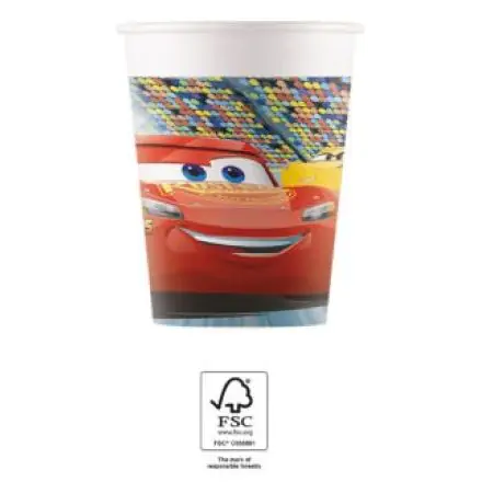 Disney Cars 3 pahare de hartie 8 bucati 200 ml FSC poza produsului