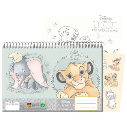 Disney Classics Cute A4 Blocnotes tip spirală 40 coli cu sticker poza produsului