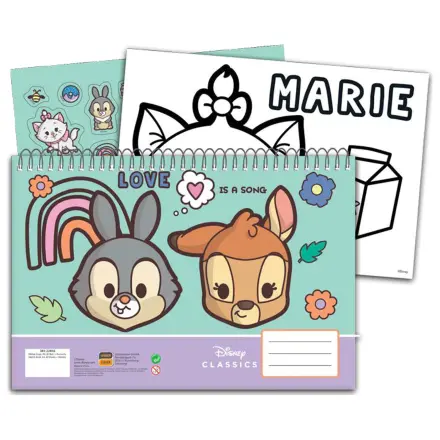 Disney Classics Love A/4 Carnet de schite spiralat cu 40 de foi si autocolante poza produsului