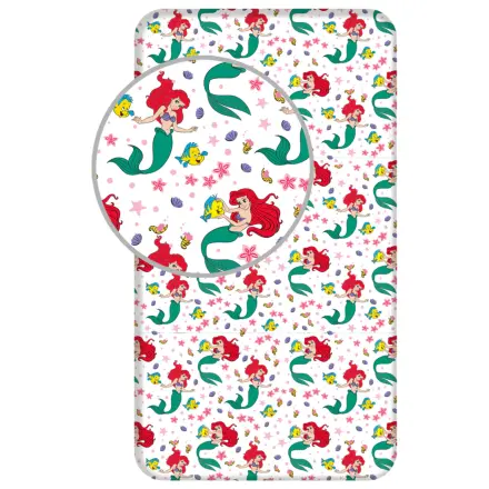 Disney Princess Ariel cearșaf de pat cu elastic 90x200 cm poza produsului