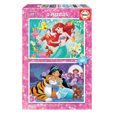 Disney Princess Ariel + Jasmine puzzle 2x48 piese termékfotója