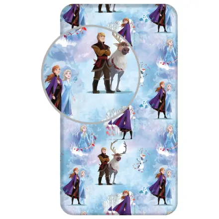 Disney Frozen Blue Winter cearsaf de pat cu elastic 90x200 cm poza produsului