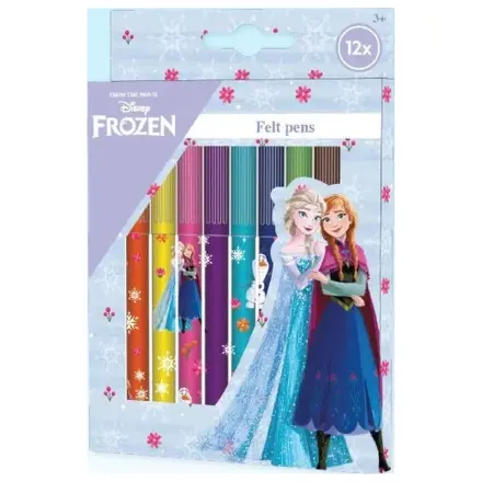 Disney Frozen Sisters Felt Tip Pen Set 12 buc poza produsului
