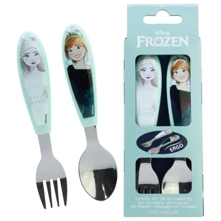 Disney Frozen Snowy Tale Metal Ergo Tacâmuri Set - 2 Piese poza produsului