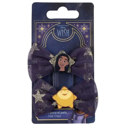Disney Wish Sparkling Bows Hair Clip Set, set de 2 bucati poza produsului