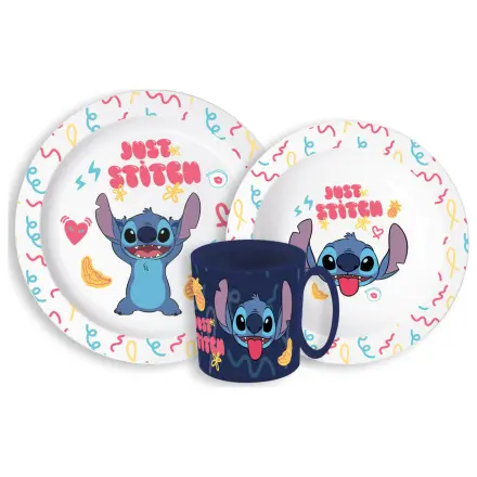 Disney Lilo & Stitch Palms Set de cina, Micro Plastic Set cu Cana 265 ml poza produsului