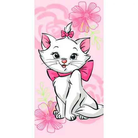 Prosop de baie Disney Marie Cat, prosop de plaja Pink Flower 70*140cm poza produsului