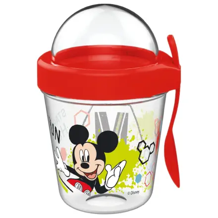 Disney Mickey Fun Cup cu capac cu suport pentru gustari si lingura 350 ml poza produsului
