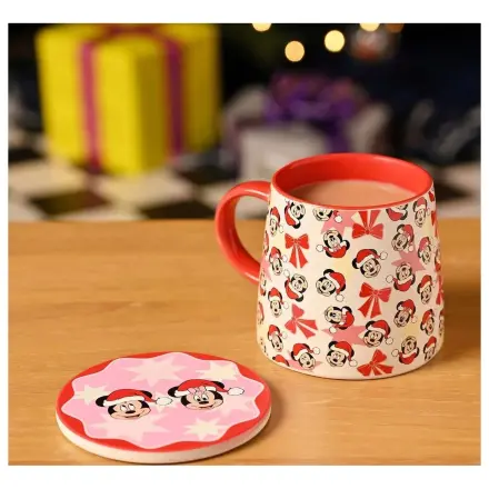 Disney Mickey & Minnie Set Cană și Suport de Pahar 250ml poza produsului