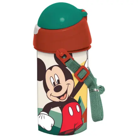 Disney Mickey Nature Sticla de Apa din Plastic cu Pai si Carlig, 500 ml poza produsului