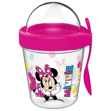 Disney Minnie Chill cana cu capac suport gustari si lingurita 350 ml poza produsului