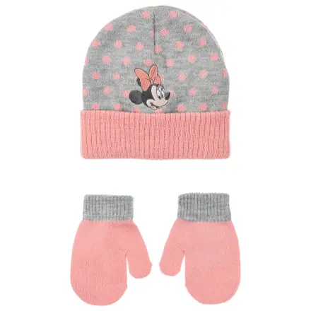 Disney Minnie Dots Grey set caciula si manusi bebelusi 48 cm poza produsului
