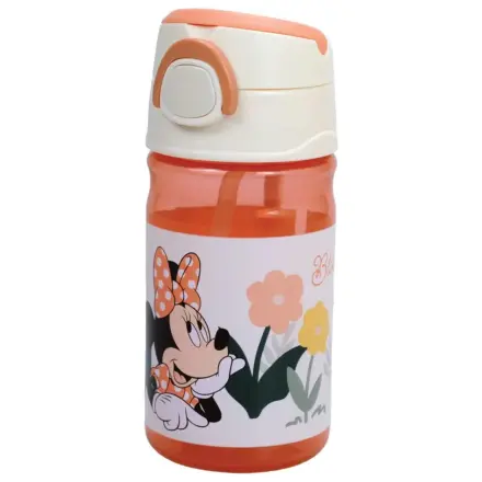 Disney Minnie Floral Sticla de apa din plastic cu pai si snur 350 ml poza produsului