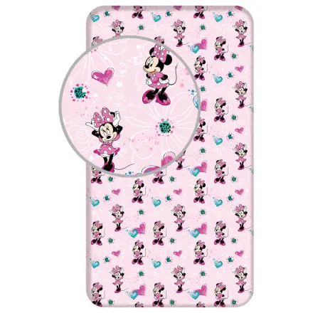 Disney Minnie Flowers Cearsaf de pat cu elastic 90x200 cm poza produsului