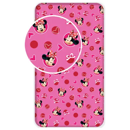 Disney Minnie Hearts Fitted Sheet 90x200 cm poza produsului