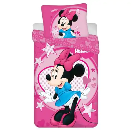 Disney Minnie Hello Microfiber Husa plapuma 140x200cm, 70x90 cm poza produsului